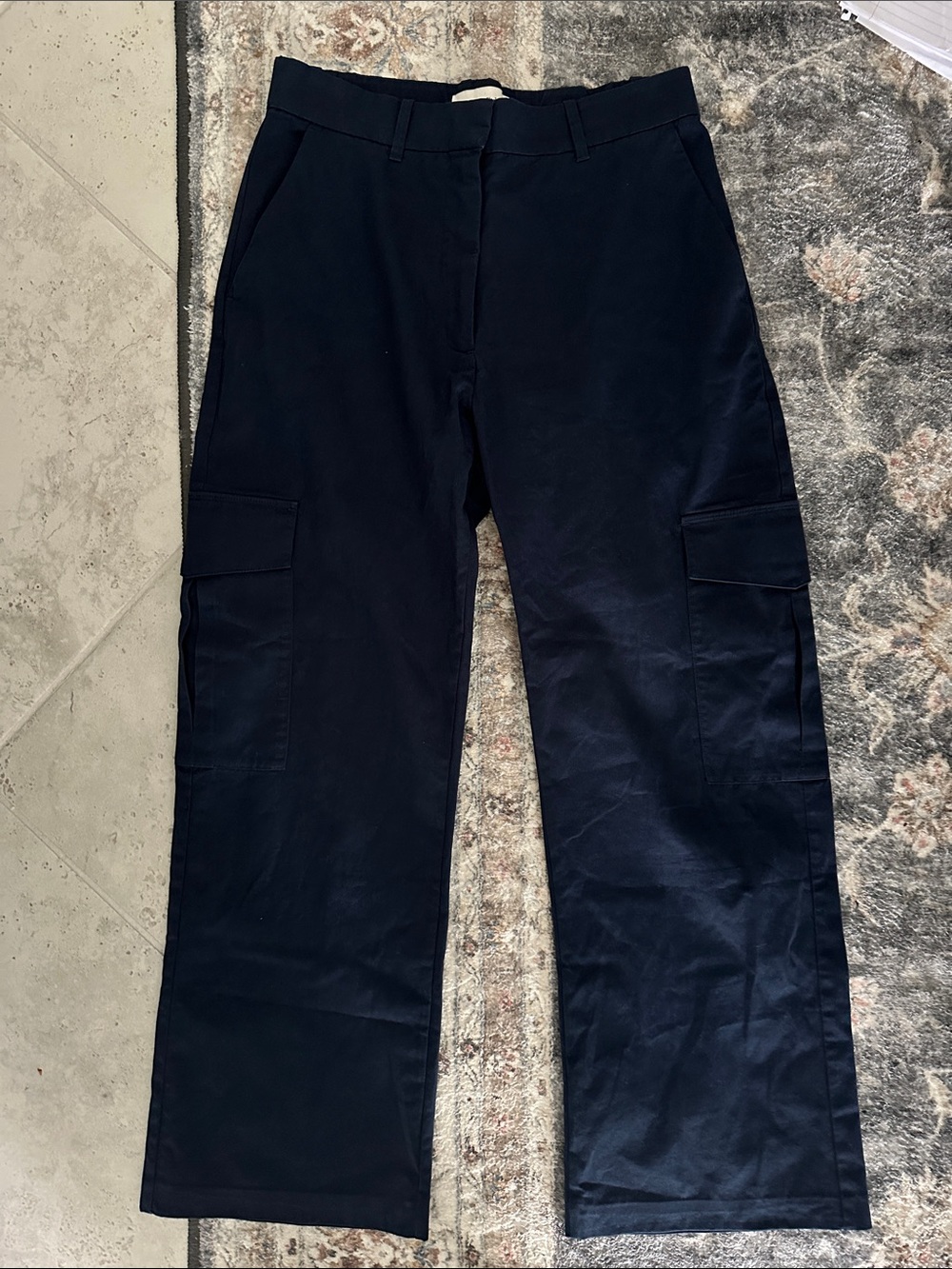 Abercrombie Navy Wide-Leg Cargo Pants
